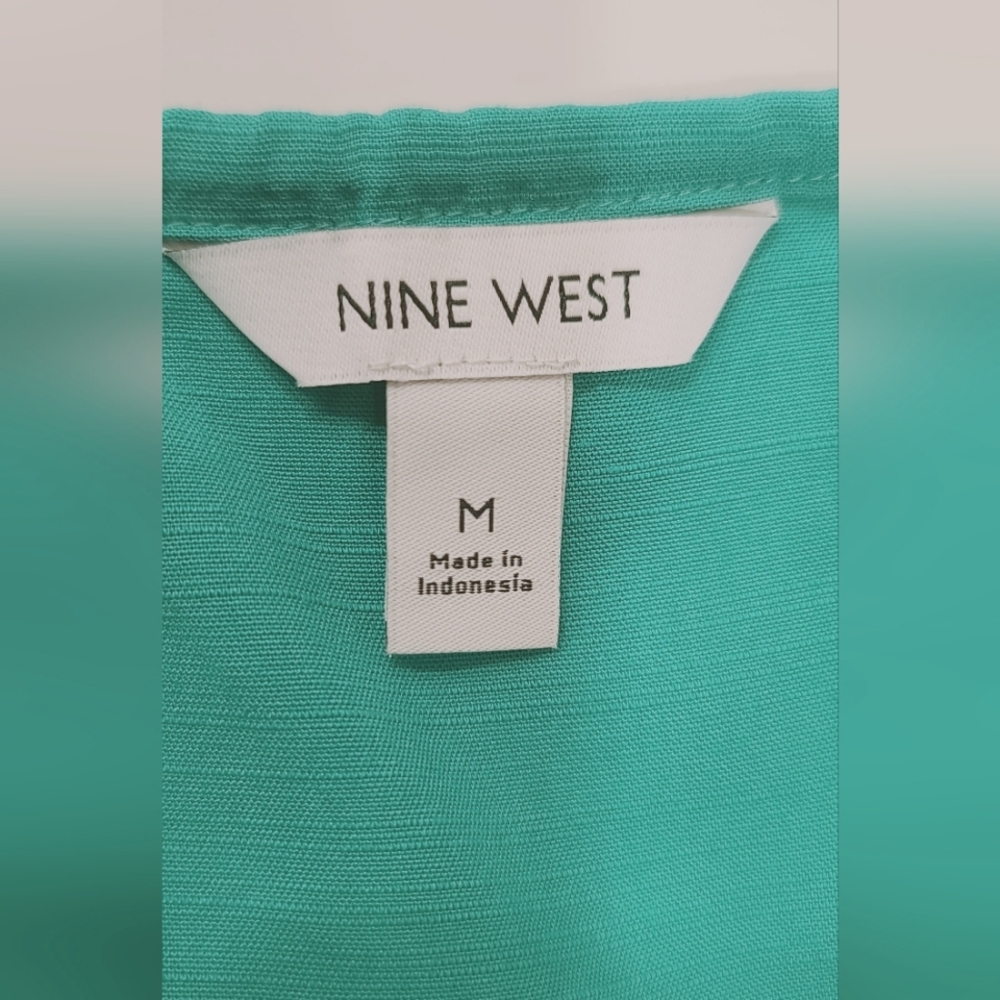 Nine West Teal Button Romper - Size Medium - Picture 12 of 17